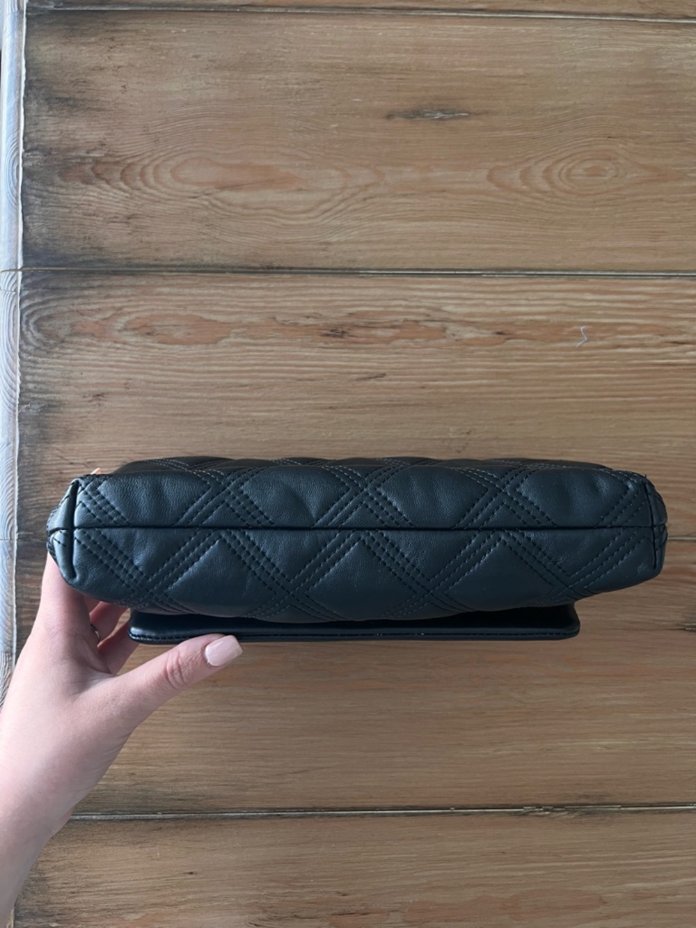Tory Burch Quilted Leather Clutch - Black - Picture 7 of 10